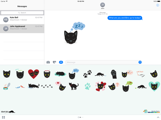 Screenshot #4 pour Black Kitty Sticker Pack