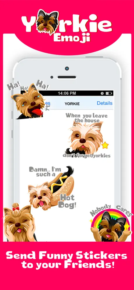 Yorkie Dog Emoji Stickers