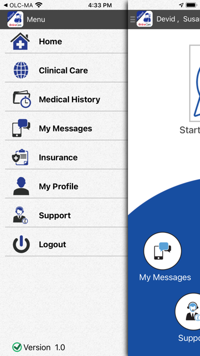 OLC Patient Screenshot