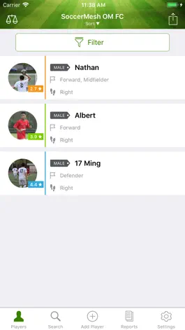 Game screenshot Player Report by SoccerMesh apk