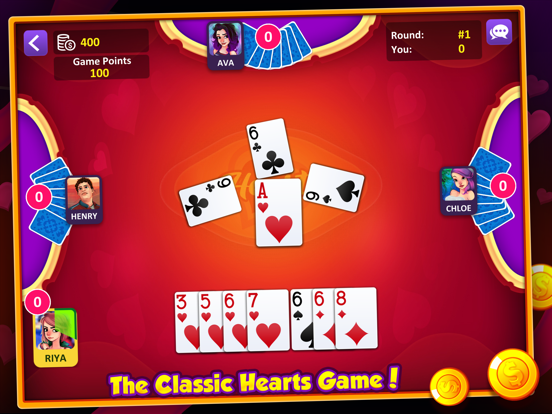Screenshot #5 pour Hearts: Casino Card Game