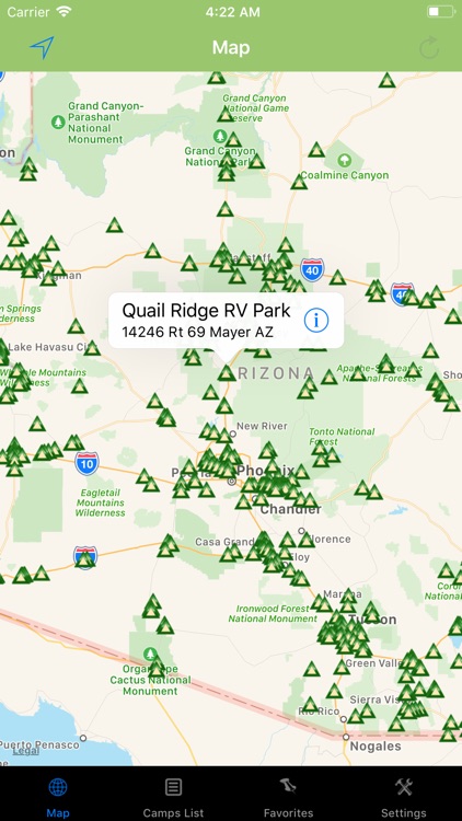 Arizona – Camping & RV spots