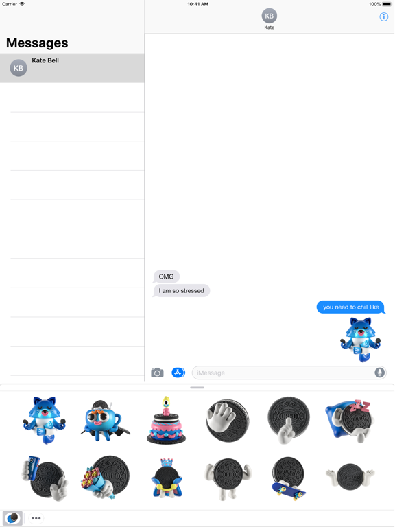 Oreo-emoji iPad screenshot 1 - Stickers app