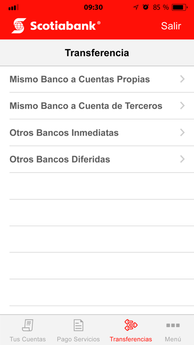 Scotiabank Empresas, Perú Screenshot