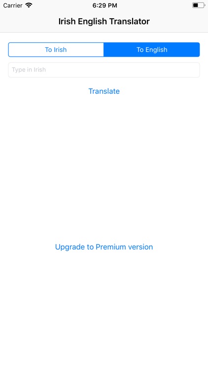 Irish English Translator