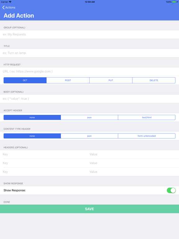 Screenshot #5 pour Actions - HTTP Request Sender