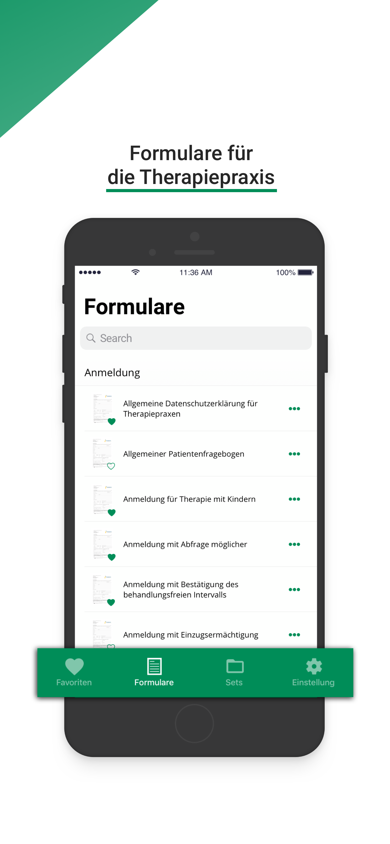 eFormulare für Therapiepraxen