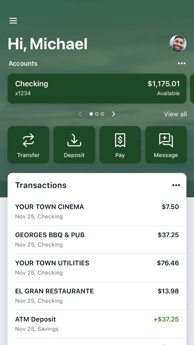 G W Jones Bank Mobile Banking Screenshot