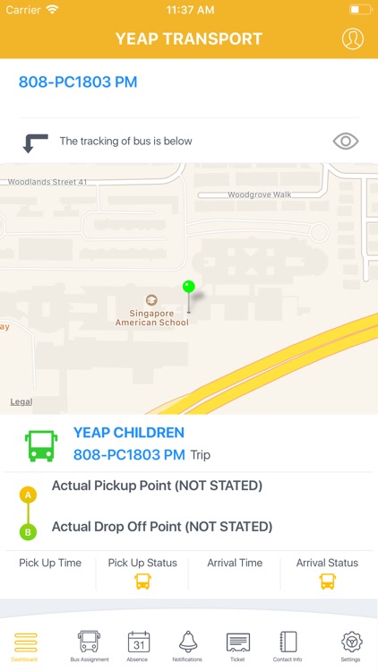 Yeap Transport Parent App