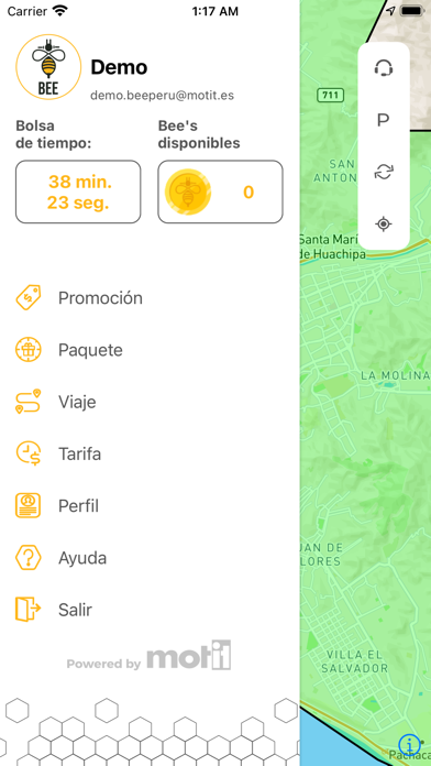 BEE Perú. Transporte eléctrico Screenshot
