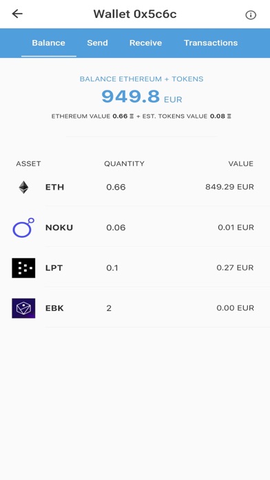 Wonder Wallet Screenshot