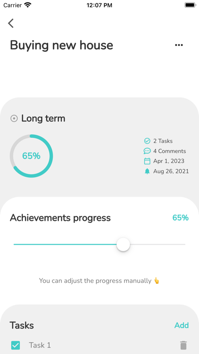 Life Objectives Screenshot