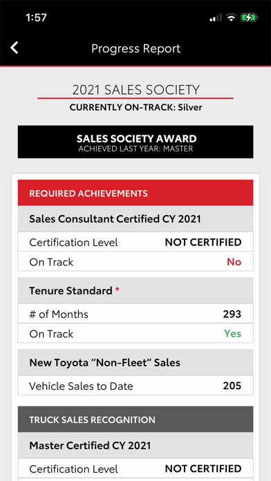 Toyota Dealership Recognition Screenshot