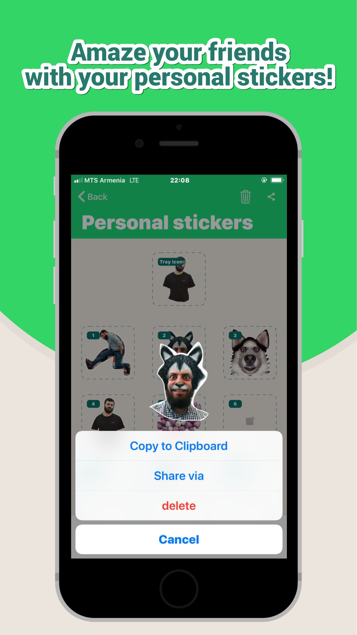 Screenshot do app Sticker Maker Studio
