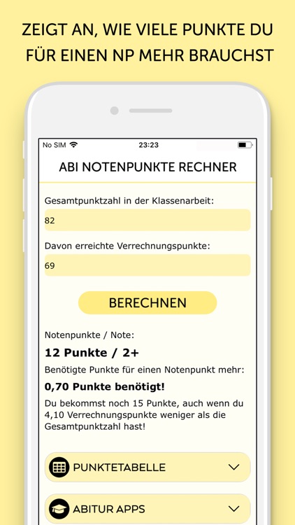 Abitur Notenpunkte Rechner