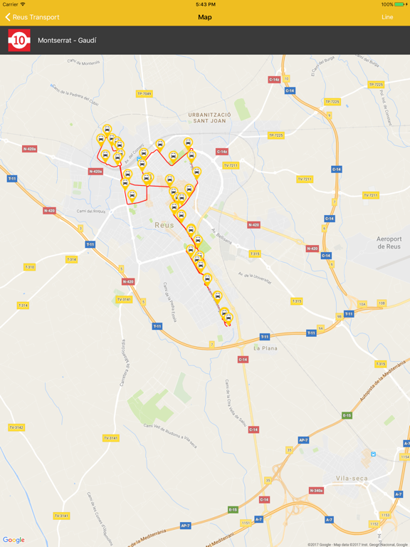 Reus Transport Bus ONLINE iPad screenshot 5 - Travel app