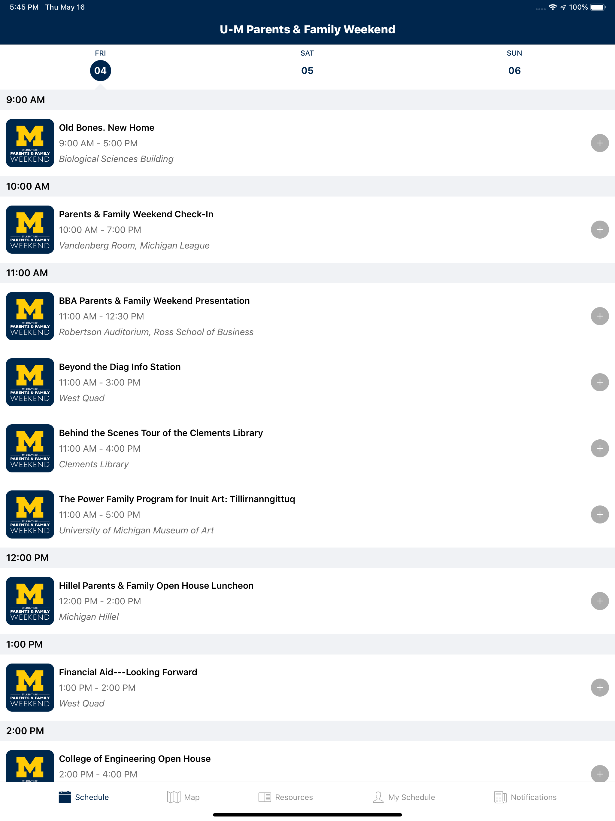 U-M Parents & Family Weekend screenshot 6