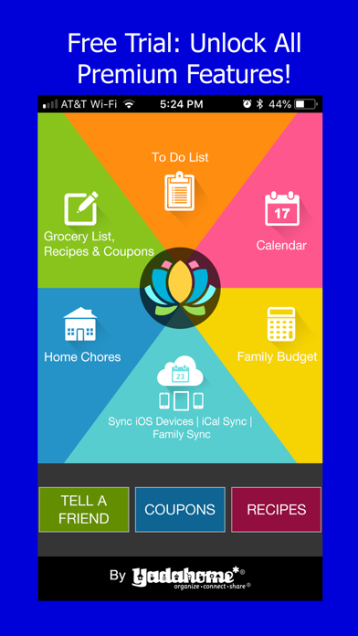 Organizer:To-Do+Cal+Grocery Lists+Alerts Screenshot 1