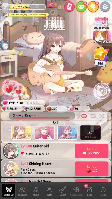 Guitar Girl:Relaxing MusicGame Screenshot