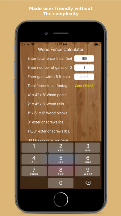 WoodFenceCalc screenshot 2