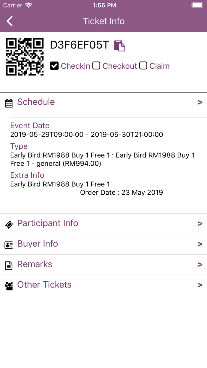 Ticket2u Check-in Manager