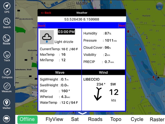 Germany HD GPS Nautical Chart iPad screenshot