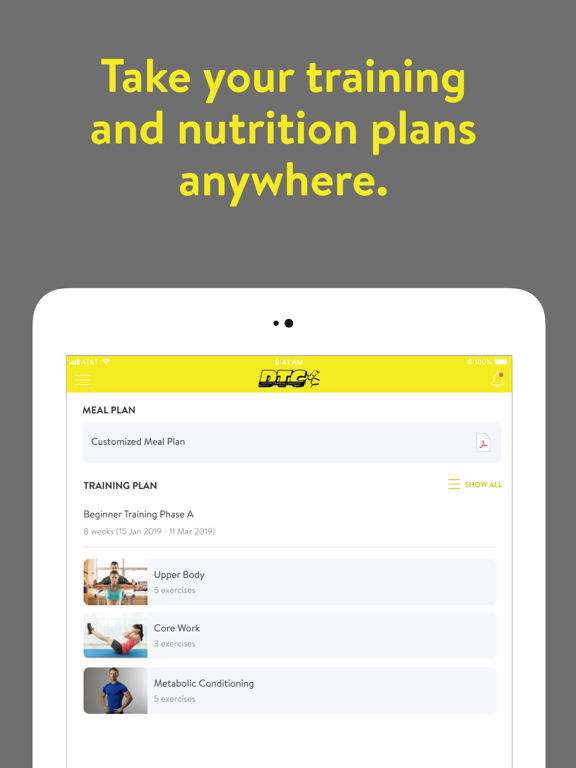 Dexter Training Concepts iPad screenshot 2 - Health & Fitness app