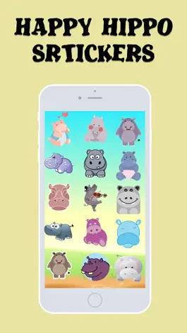 Game screenshot Happy Hippo Stickers apk
