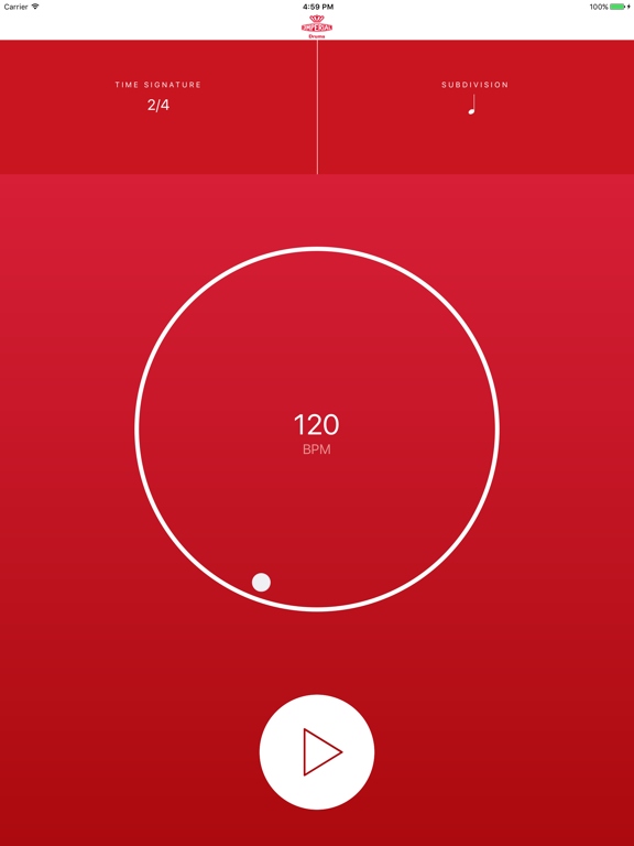Imperial Drums Metronome iPad screenshot 1 - Music app