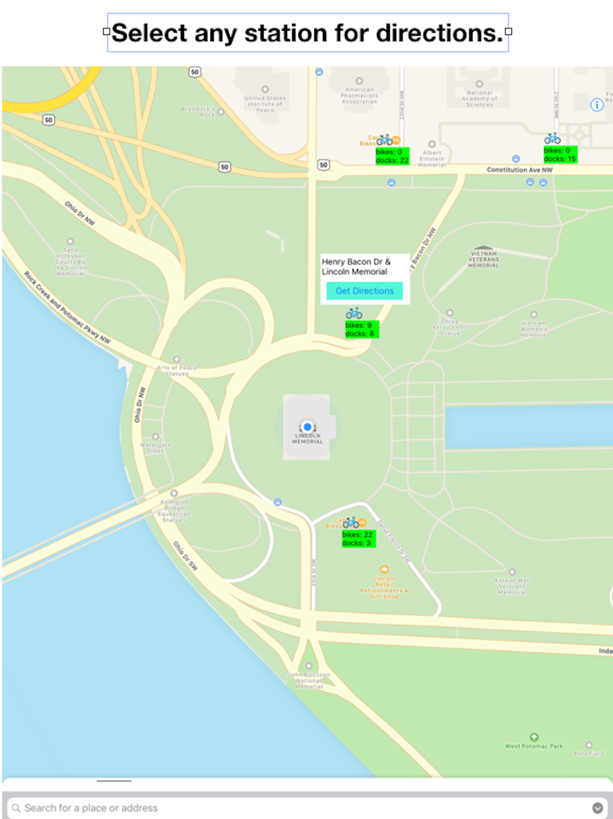 Bike Stations Washington DC screenshot 7