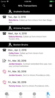 sports wire transactions iphone screenshot 4