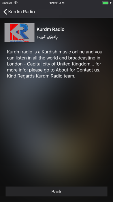 Kurdm Radio iPhone screenshot 5 - Entertainment app