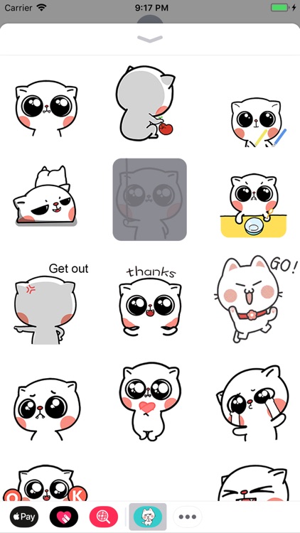 Fluffy Cat Animated Stickers