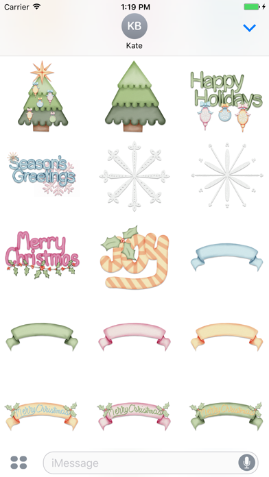 Christmas Watercolor Stickers Screenshot