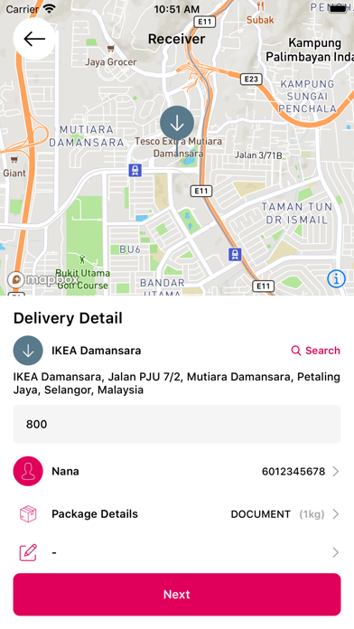 Matdespatch Consumer App Screenshot