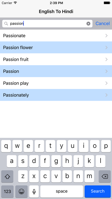 English - Hindi Screenshot