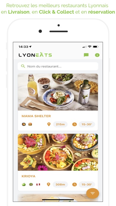 LYON Eats iphone captures décran