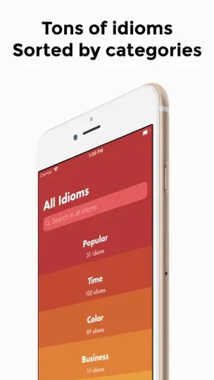 Captura de pantalla de English Idioms App en iPhone 1