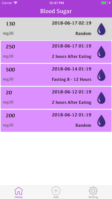 Screenshot #1 pour Blood Sugar App