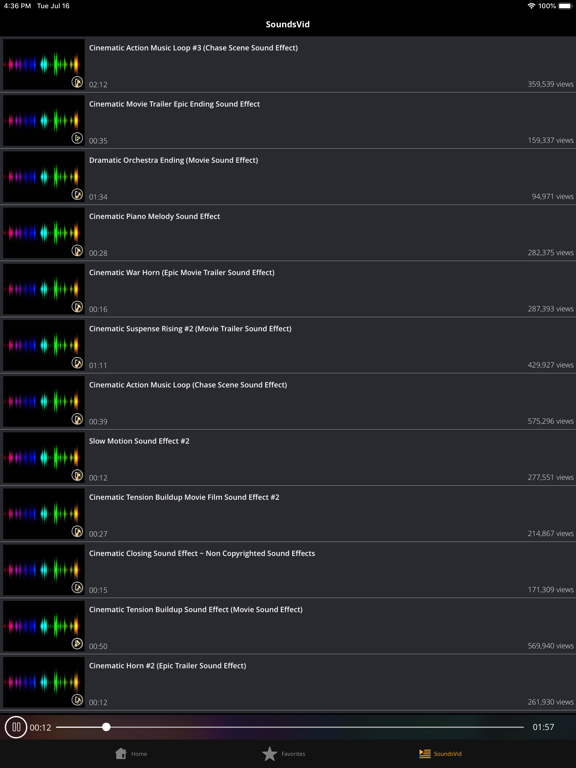 Sound Effects HD: Sounds&Audio iPad screenshot 4 - Entertainment app