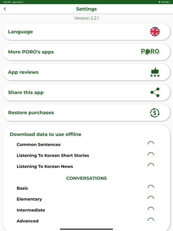 Korean ー Listening・Speaking iPad screenshot 10 - Education app