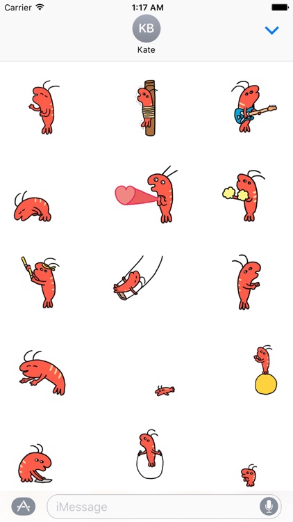 Funny Shrimp Animated Stickers