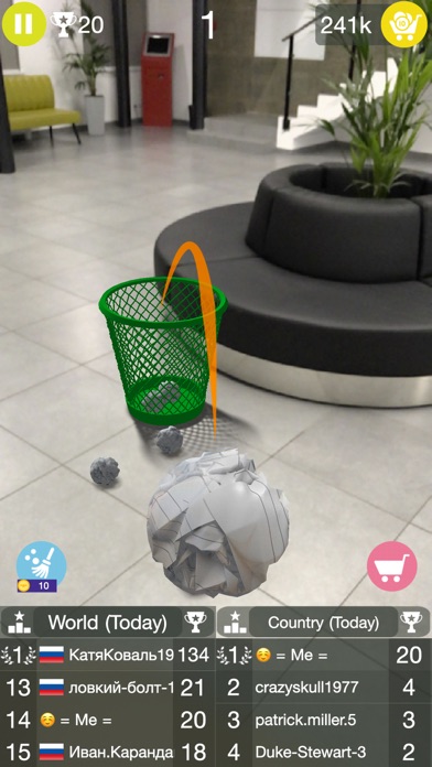 Screenshot #9 for Paper Bin AR - throw paper