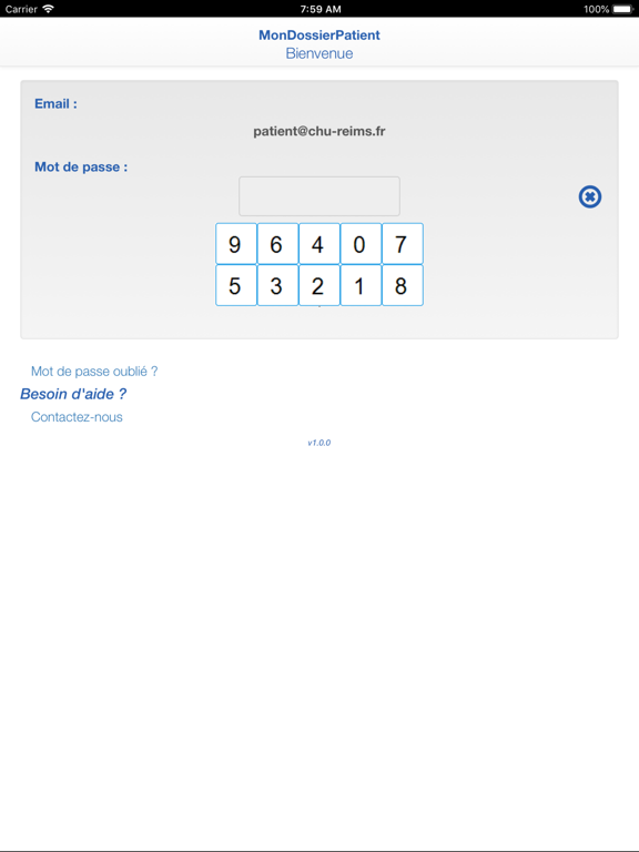 Screenshot #4 pour MonDossierPatient - CHU REIMS