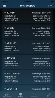 asteroid close approach iphone screenshot 3