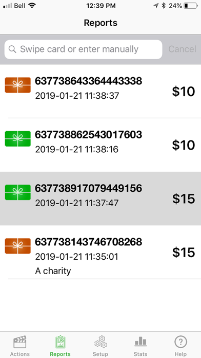 Gift Card Manager Screenshot