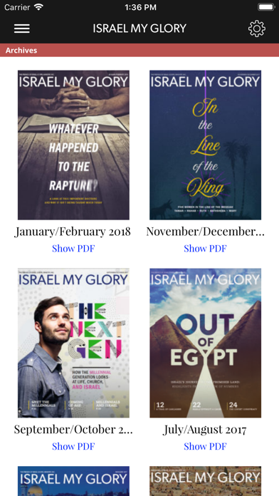 Israel My Glory Magazine Screenshot