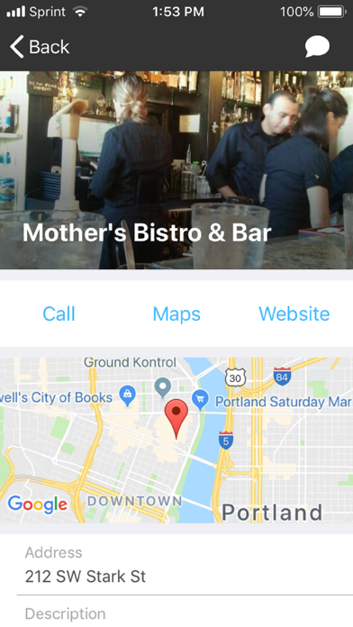 Portland Itinerary View Screenshot