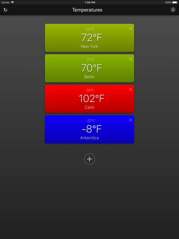 Screenshot #4 pour Temperatures App