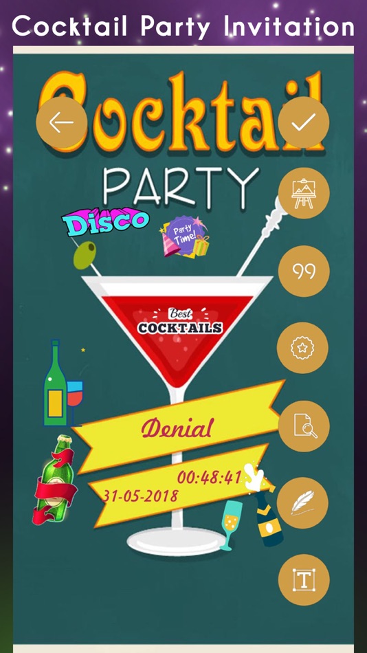 Cocktail Party Invitation Card - 1.0 - (iOS)